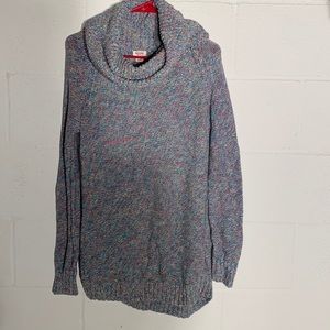 Mossimo cowl knit multicolor sweater Lg. VGC pastel colors Cute